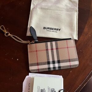 Burberry Checkered Card Holder